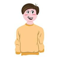 Casual Male Avatar 05 ,good for graphic resources, avatar on social media, apps, websites, sticker for merch and more. vector