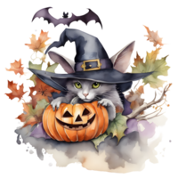 Happy Halloween Day Clipart, Halloween Day composition, Generative AI png