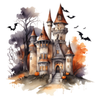 Happy Halloween Day Clipart, Halloween Day composition, Generative AI png