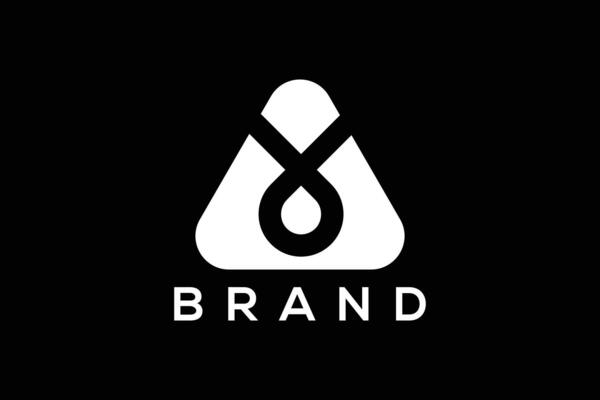 Minimal and abstract triangle vector logo design