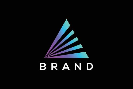 Minimal and abstract triangle vector logo design