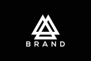 Minimal and abstract triangle vector logo design