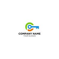 CP Key Logo Design Vector