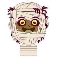 mummy happy face cartoon cute vector