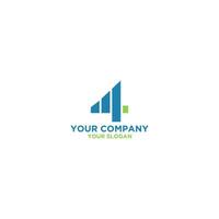 cuatro contabilidad logo diseño vector