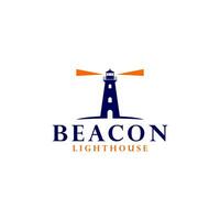 Beacon Lighthouse Logo Design Vector