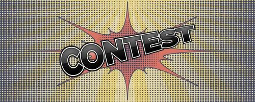 Contest banner with vintage background vector