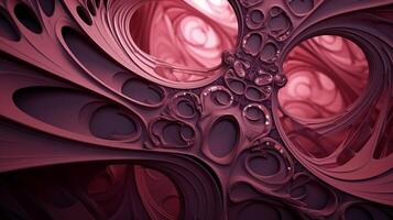 abstract fractal background in pink tone color  . Generative AI photo