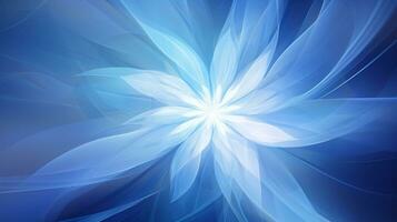 abstract fractal background in blue tone color. Generative AI photo