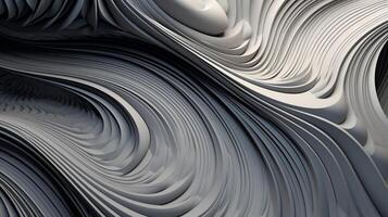 abstract fractal background in grey tone color. Generative AI photo