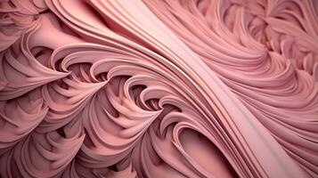 abstract fractal background in pink tone color  . Generative AI photo
