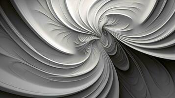 abstract fractal background in grey tone color. Generative AI photo