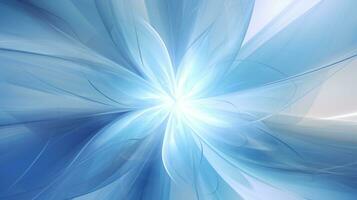 abstract fractal background in blue tone color. Generative AI photo