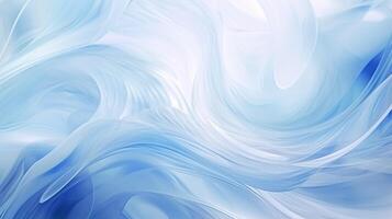 abstract fractal background in blue tone color. Generative AI photo