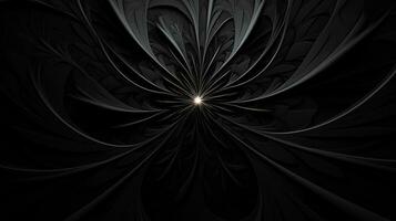 abstract fractal background in black tone color  . Generative AI photo