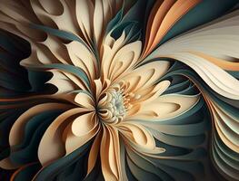 abstract flower patterns background. Generative AI photo