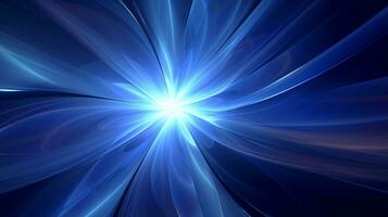 abstract fractal background in blue tone color. Generative AI photo