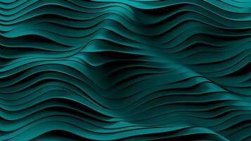 3d wave pattern background in green black color  . Generative AI photo