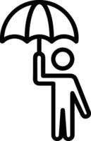 Umbrella protection icon symbol vector image. Illustration of the safety protect umbrella security design image