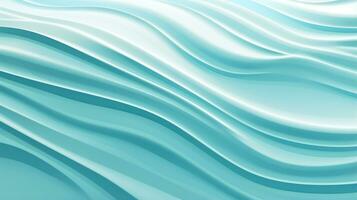 3d wave pattern background in green and white color  . Generative AI photo