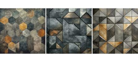 architecture geometric stone tile background texture photo