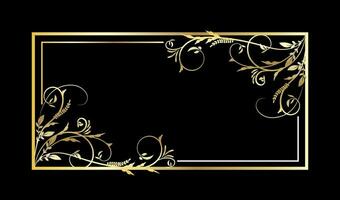 rectangular background for banner with vintage floral pattern vector