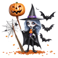 Happy Halloween Day Clipart, Halloween Day composition, Generative AI png