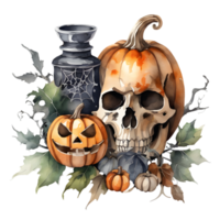 glücklich Halloween Tag Clip Art, Halloween Tag Komposition, generativ ai png