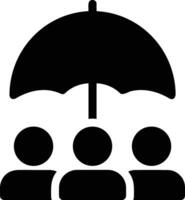 Umbrella protection icon symbol vector image. Illustration of the safety protect umbrella security design image