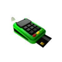 3d rendered card machine png