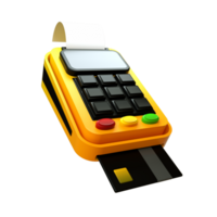 3d rendered card machine png