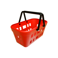 3d render shopping basket png