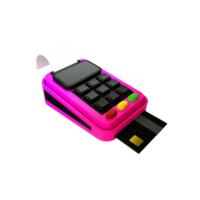 3d rendered card machine png