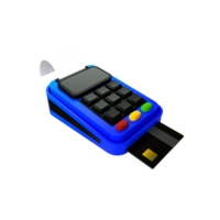3d rendered card machine png
