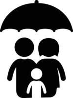 Umbrella protection icon symbol vector image. Illustration of the safety protect umbrella security design image