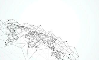 Global network connection. World map point and line composition concept of global business. Vector Illustration