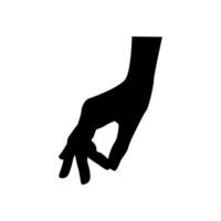 Hand symbol icon vector. Hand illustration sign. Symbol shown by the hand sign. vector