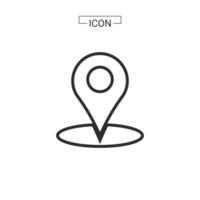 vector map pin location Basic Rounded Lineal