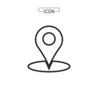 vector map pin location Basic Rounded Lineal