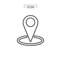 vector map pin location Basic Rounded Lineal