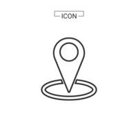 vector map pin location Basic Rounded Lineal