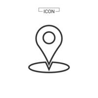 vector map pin location Basic Rounded Lineal