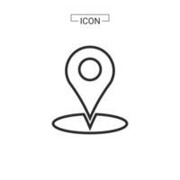 vector map pin location Basic Rounded Lineal