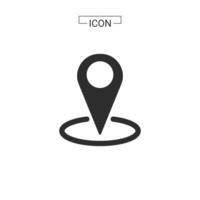 vector map pin location Basic Rounded Lineal