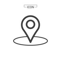 vector map pin location Basic Rounded Lineal