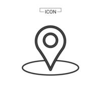 vector map pin location Basic Rounded Lineal