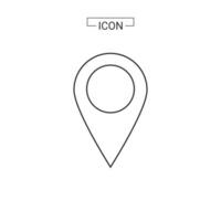 vector map pin location Basic Rounded Lineal