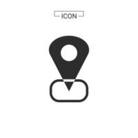 vector map pin location Basic Rounded Lineal