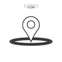 vector map pin location Basic Rounded Lineal