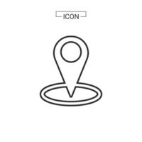 vector map pin location Basic Rounded Lineal